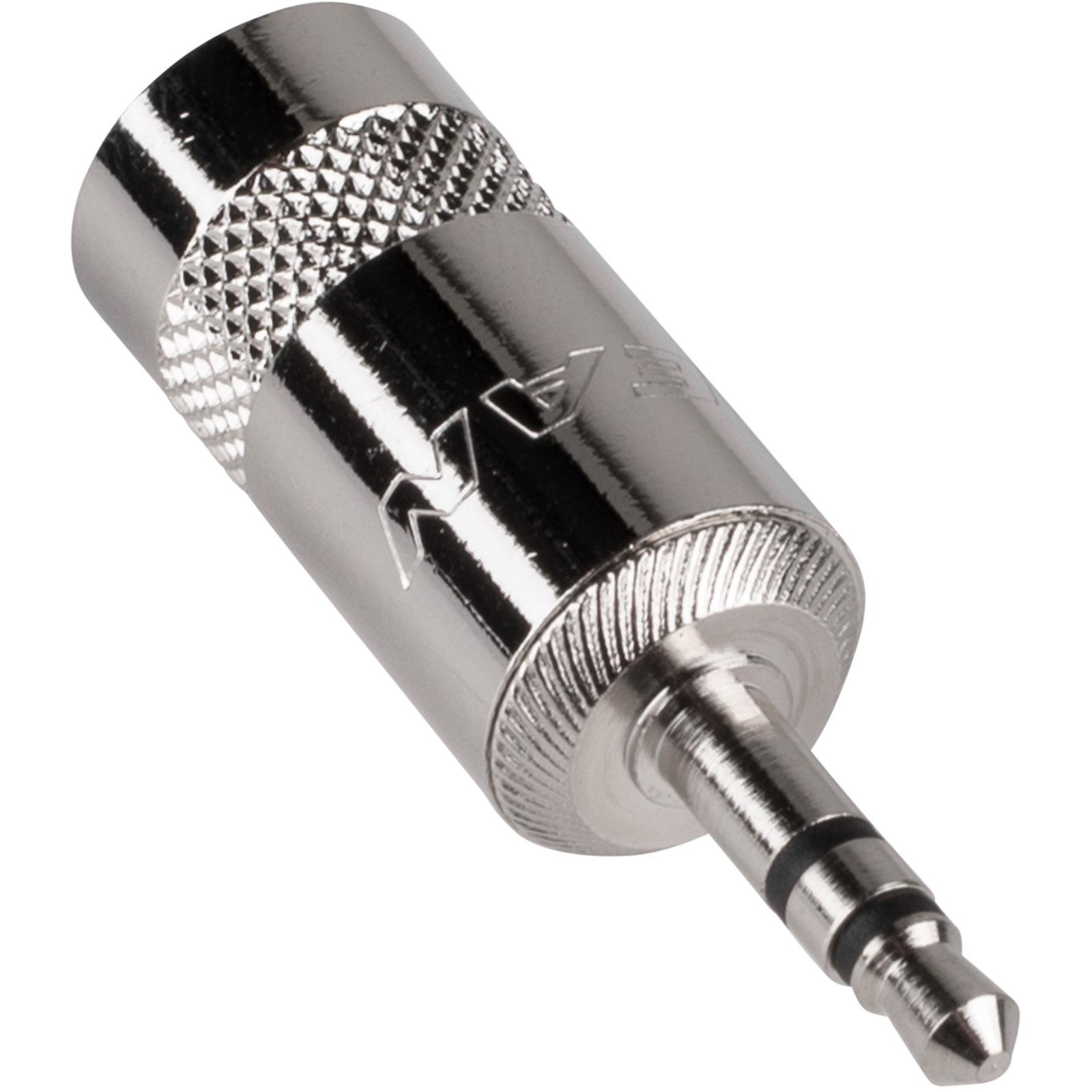 Rean NYS231LL 3.5mm Stereo Plug Connector Nickel Large 8mm Cable Entry